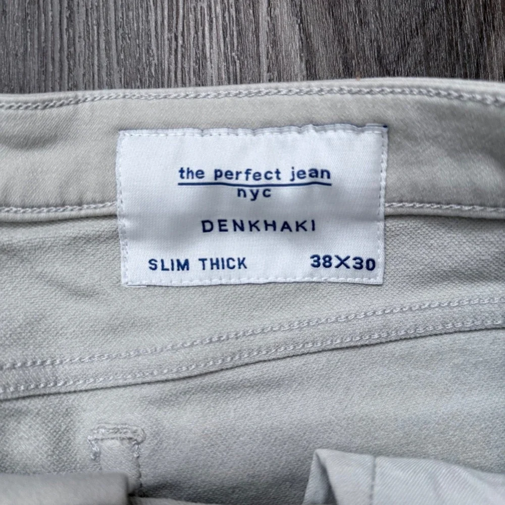 The Perfect Jean NYC Men's Slim Thick Denkhaki Pants 38x30 Stretch New With Tags